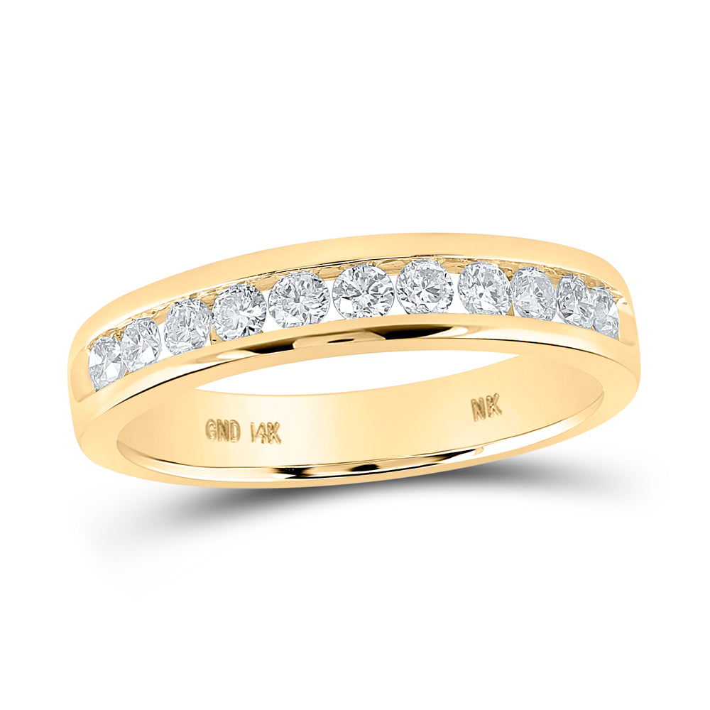14Kt Yellow Gold 1/2Ctw Diamond Ladies Band (3.46 grams)