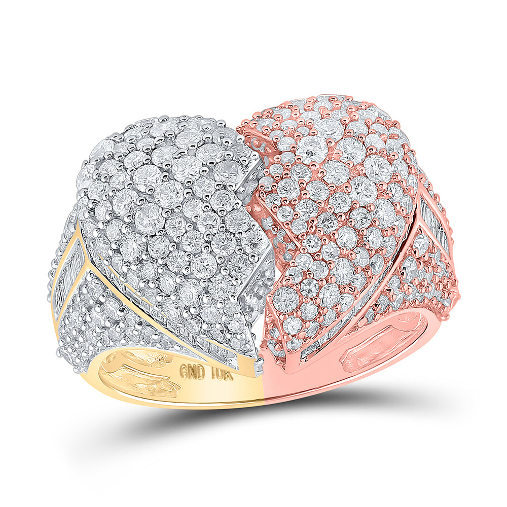 4 1/5Ctw-Dia Nk Broken Heart Mens Ring (9.63 grams)