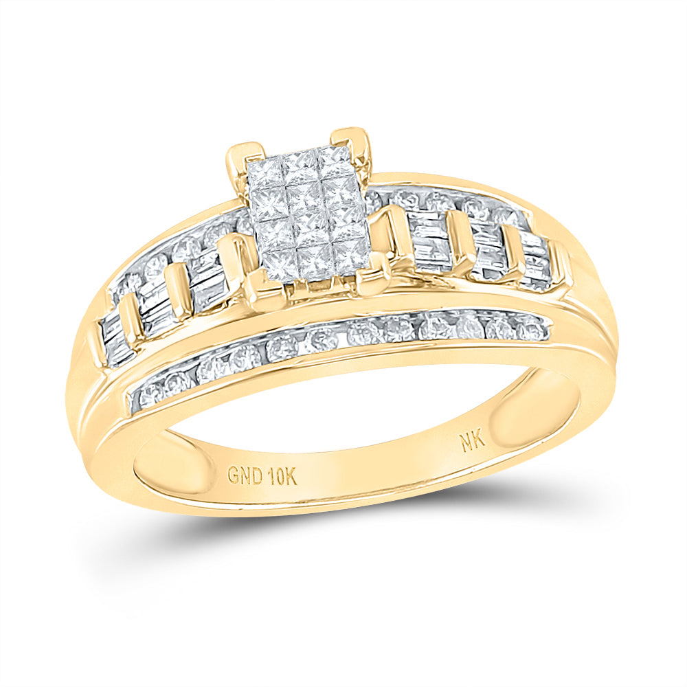 10Kt Yellow Gold 1/2Ct-Dia Nk Fashion Ring S8 (3.83 grams)