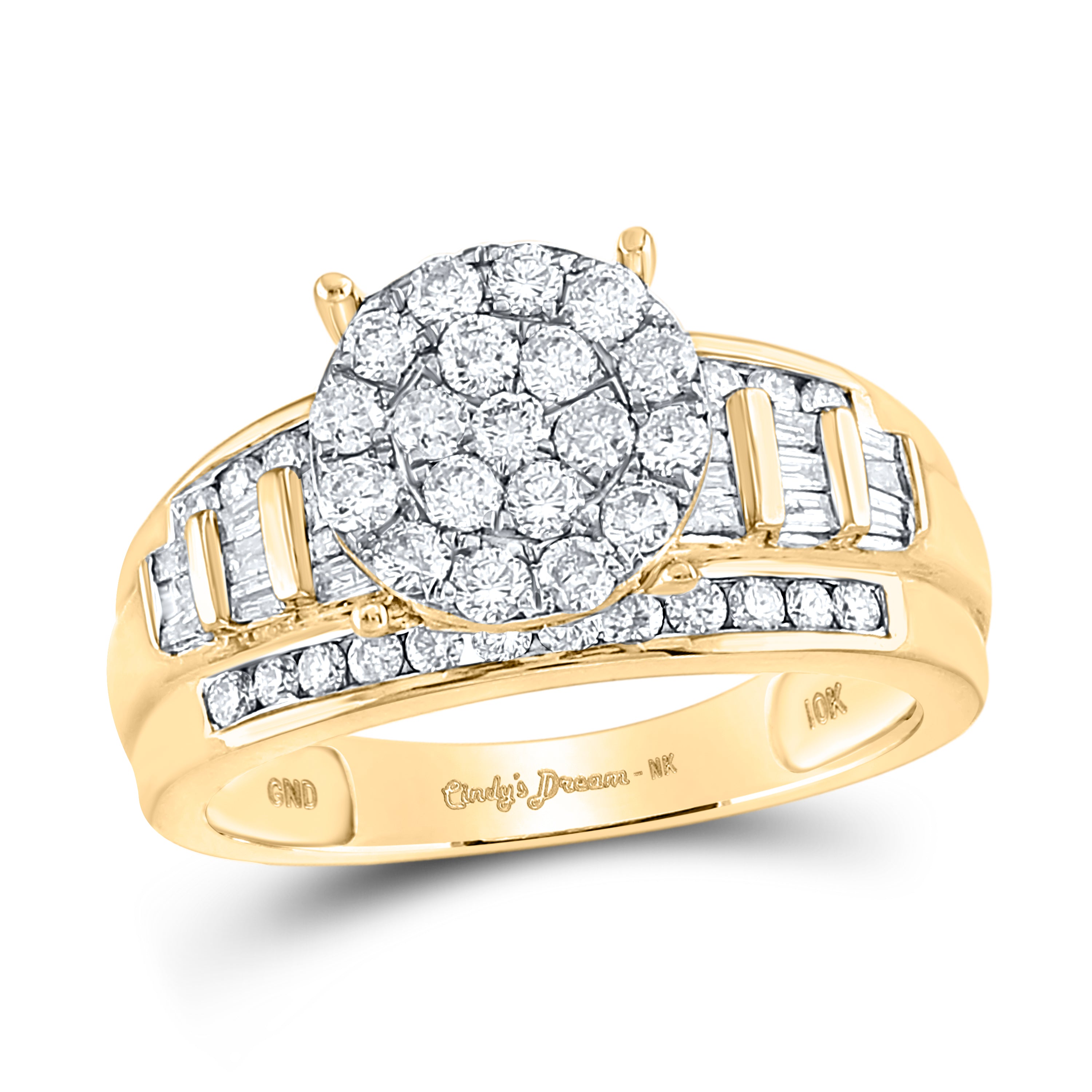 10Kt Yellow Gold 1Ctw-Dia Nk Fashion Ring S8 (4.3 grams)