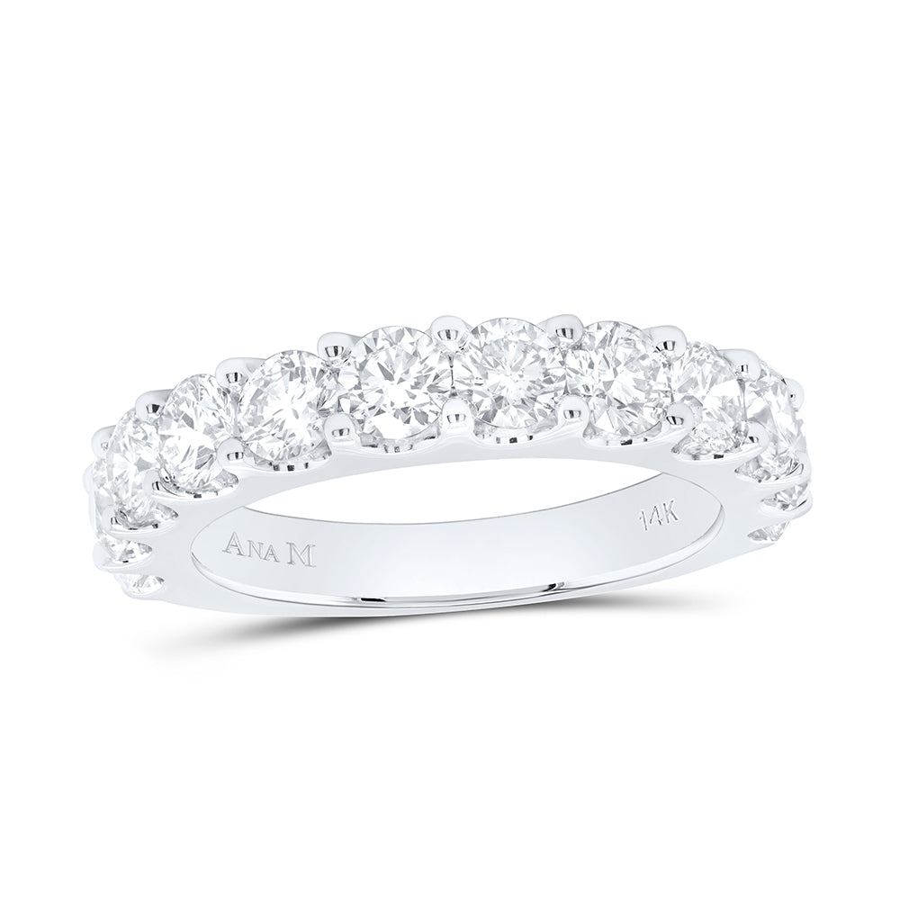 14Kt White Gold 2Ctw Diamond Ana M Fashion Ladies Band (4.47 grams)