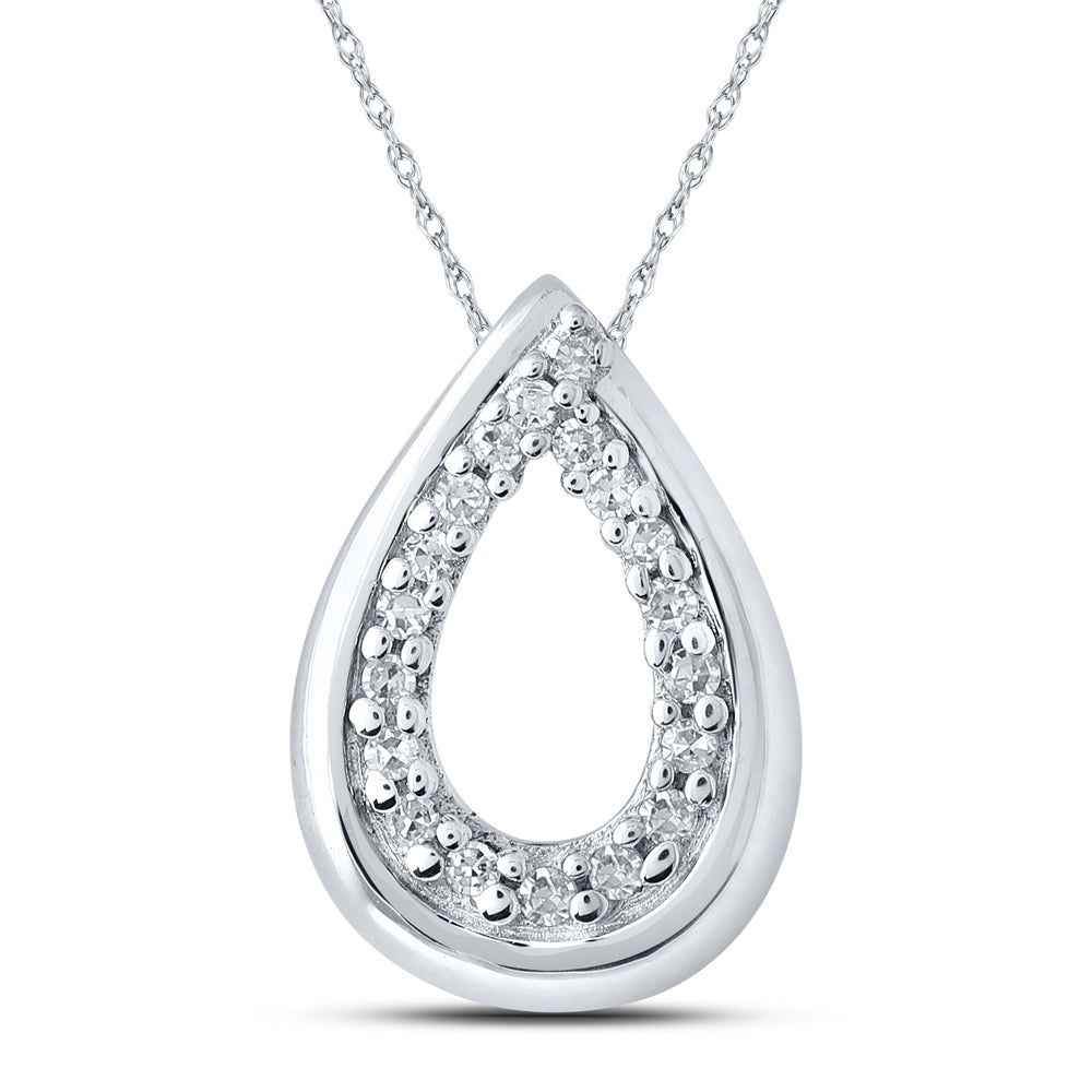 1/10Ctw-Dia P2 Gift Pear Pendant (0.82 grams)