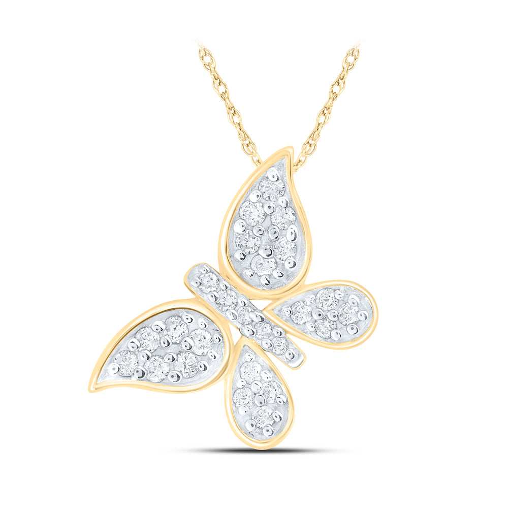 1/6Ctw-Dia P2 Gift Butterfly Pendant (0.9 grams)
