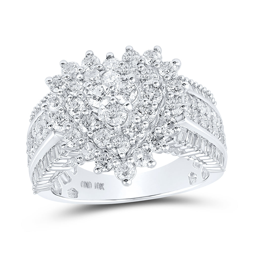 10Kt White Gold 2Ctw-Dia Fashion Ring (6.19 grams)