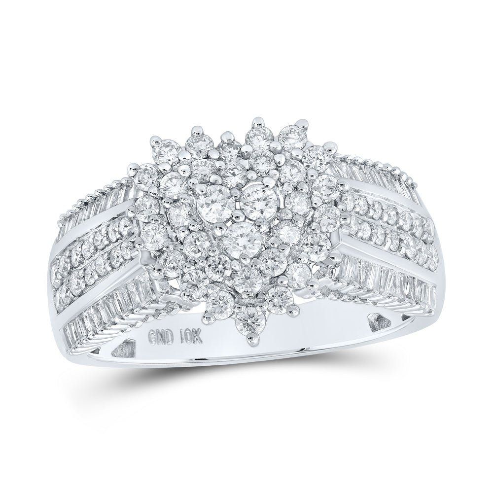 10Kt White Gold 1Ctw-Dia Fashion Ring (4.48 grams)