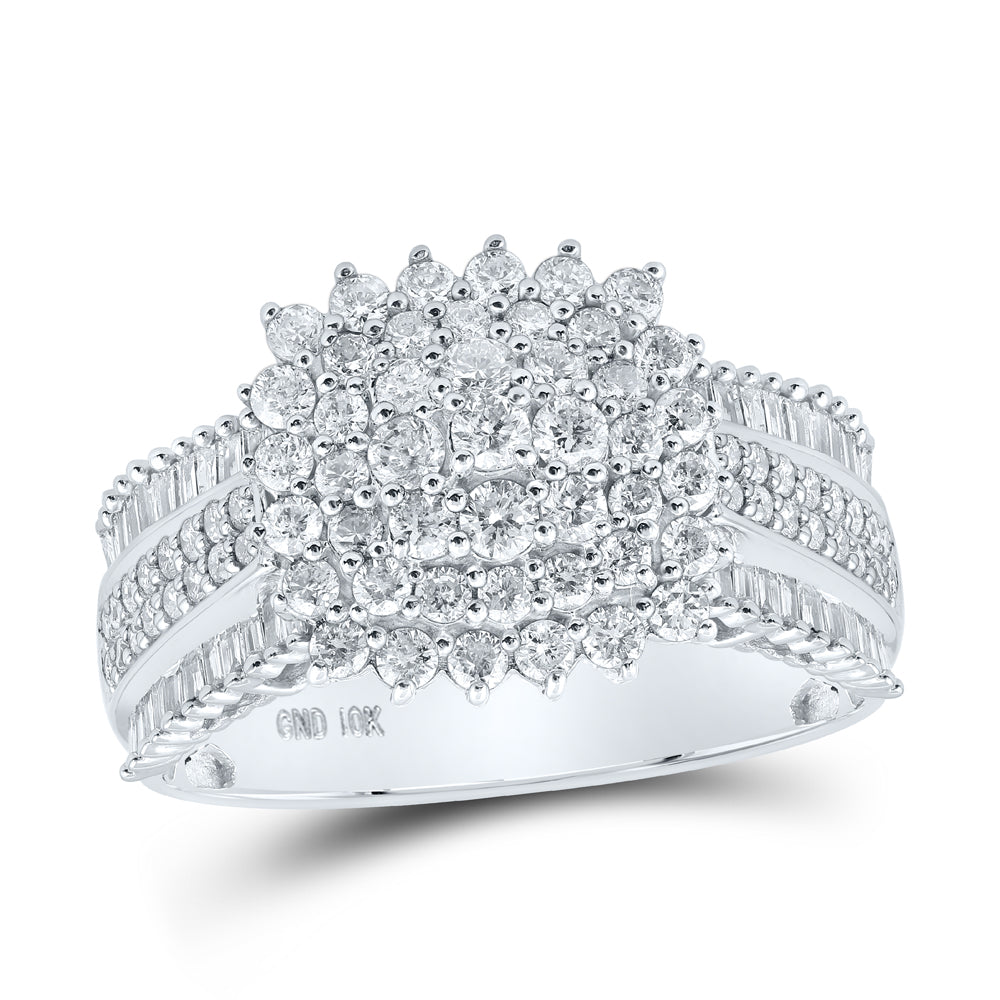 10Kt White Gold 1 1/2Ctw-Dia Fashion Ring (4.82 grams)