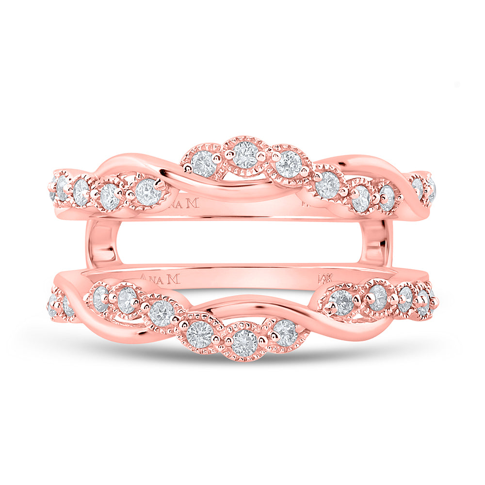 14Kt Rose Gold 1/3Ctw-Dia Ana M Enhancer Ring (4.25 grams)