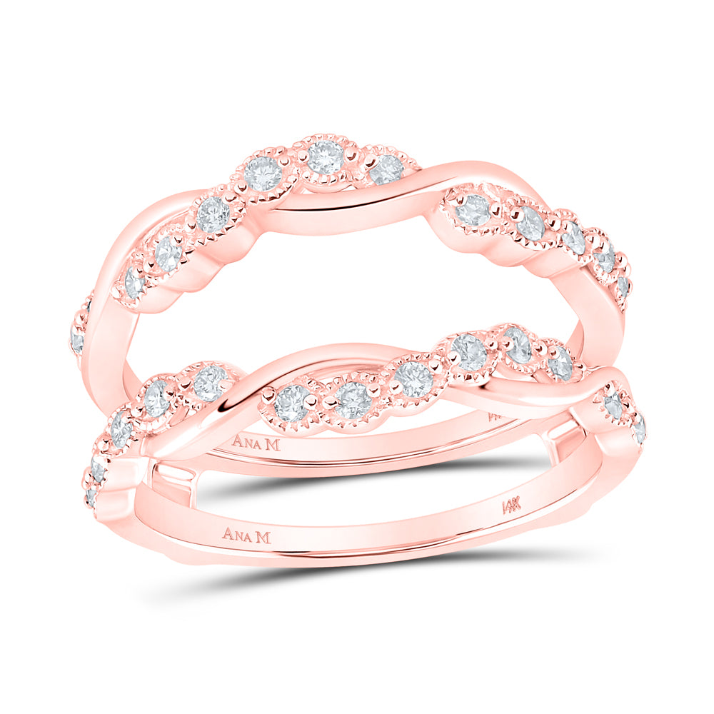 14Kt Rose Gold 1/3Ctw-Dia Ana M Enhancer Ring (4.25 grams)