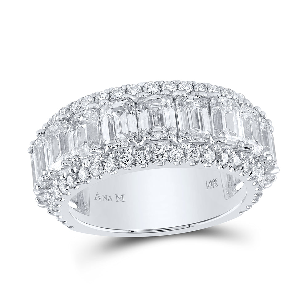 14Kt White Gold 6Ctw Diamond Ana M Fashion Band (8.45 grams)