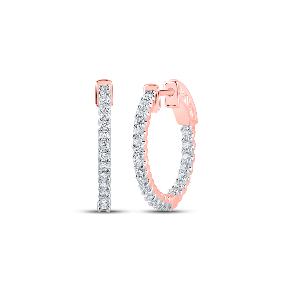 1 Ctw-Dia Nk Hoops Earring (6.78 grams)