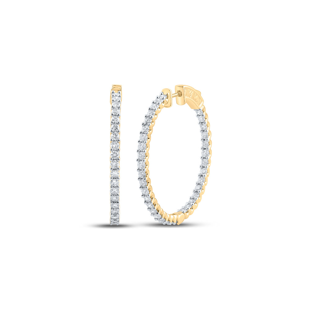 2 7/8 Ctw-Dia Cn Fashion Hoops Earring (9.66 grams)