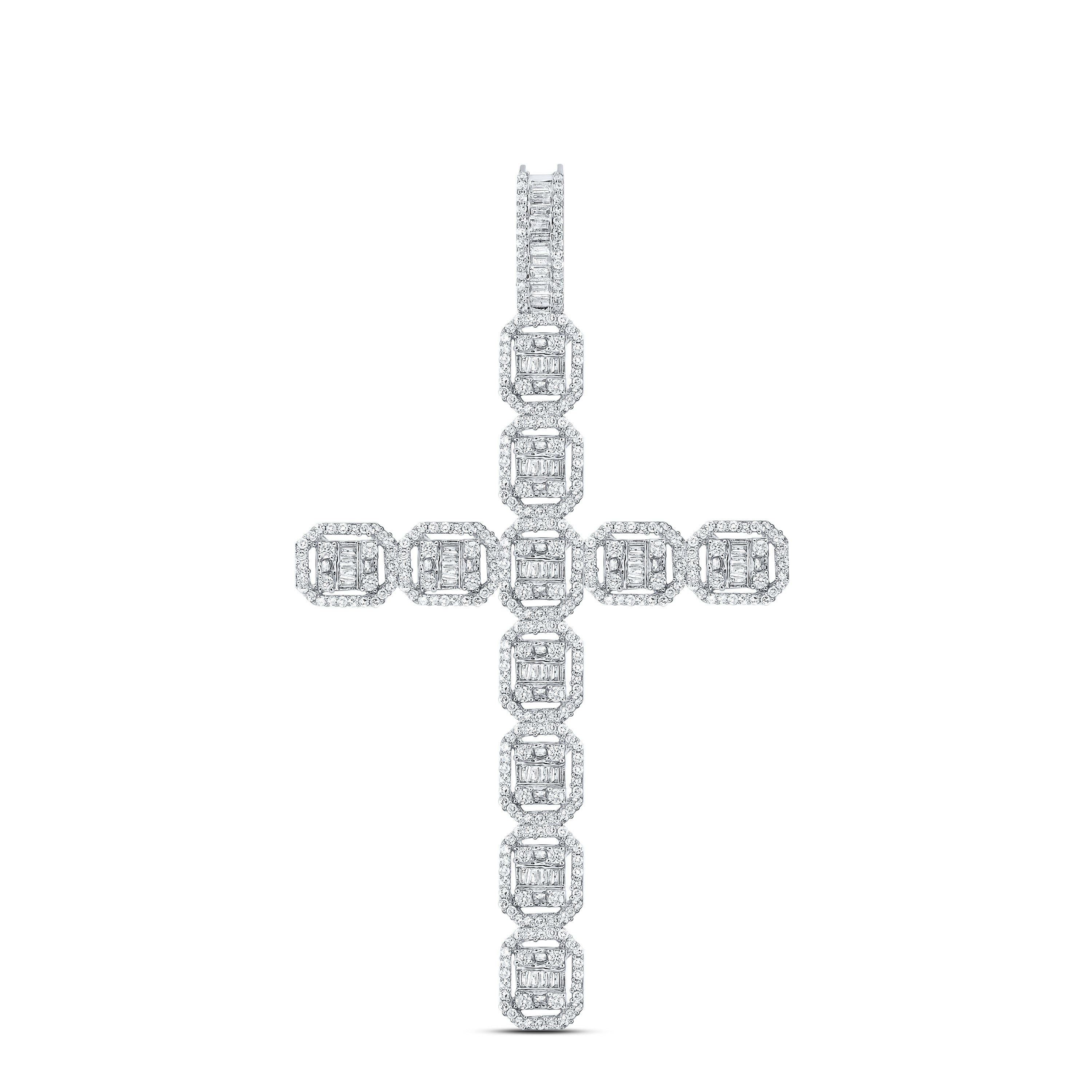 2 1/3Ctw-Dia Nk Cross Mens Charm (7.45 grams)