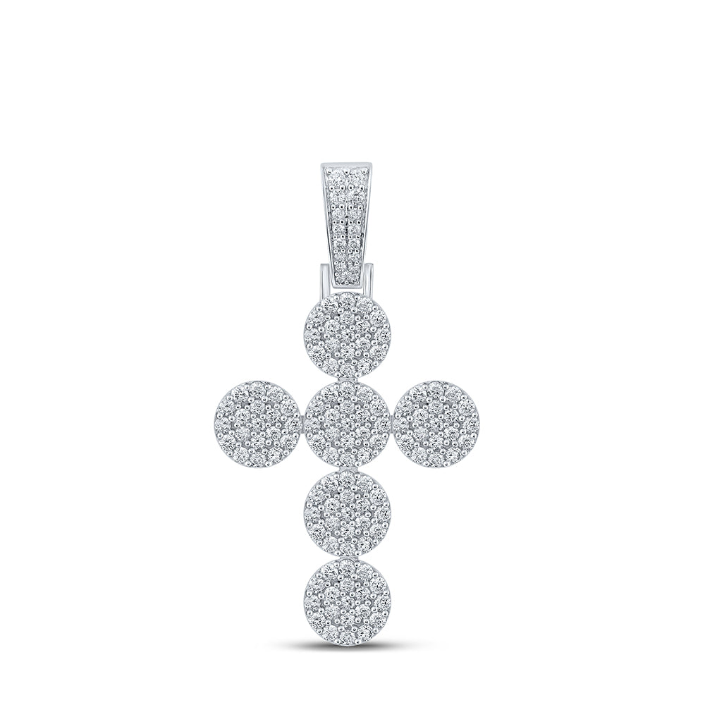 2 Ct-Dia Nk Round Cross Mens Charm (5.02 grams)