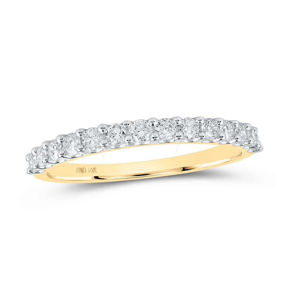 14Kt Yellow Gold 1/2Ctw Diamond Fashion Ladies Band (2.09 grams)
