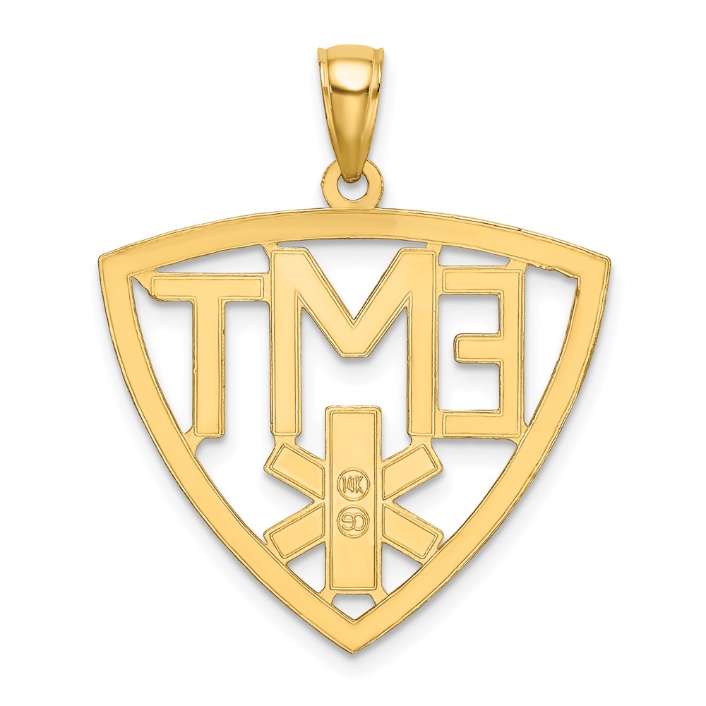 14k Yellow Gold 25.1 mm Emergency Medical Technician Charm (1.75 grams)