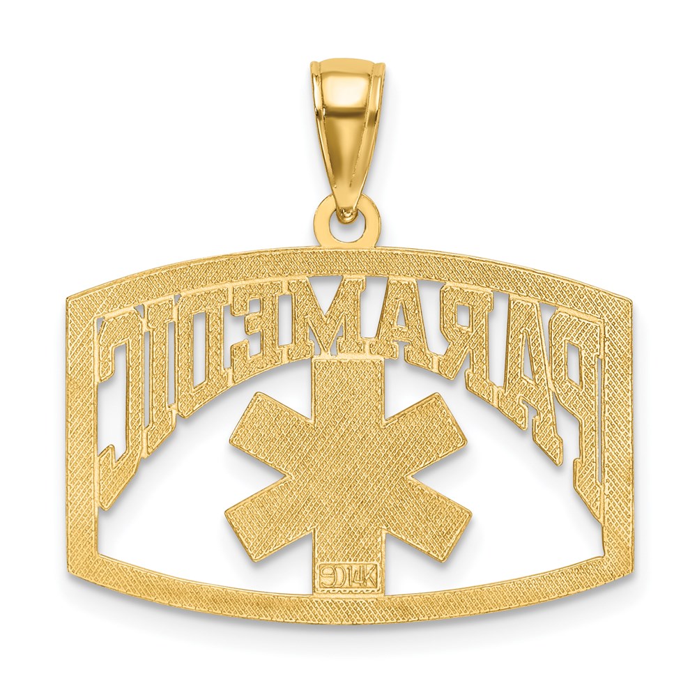 14k Yellow Gold 24.65 mm PARAMEDIC Charm (1.74 grams)
