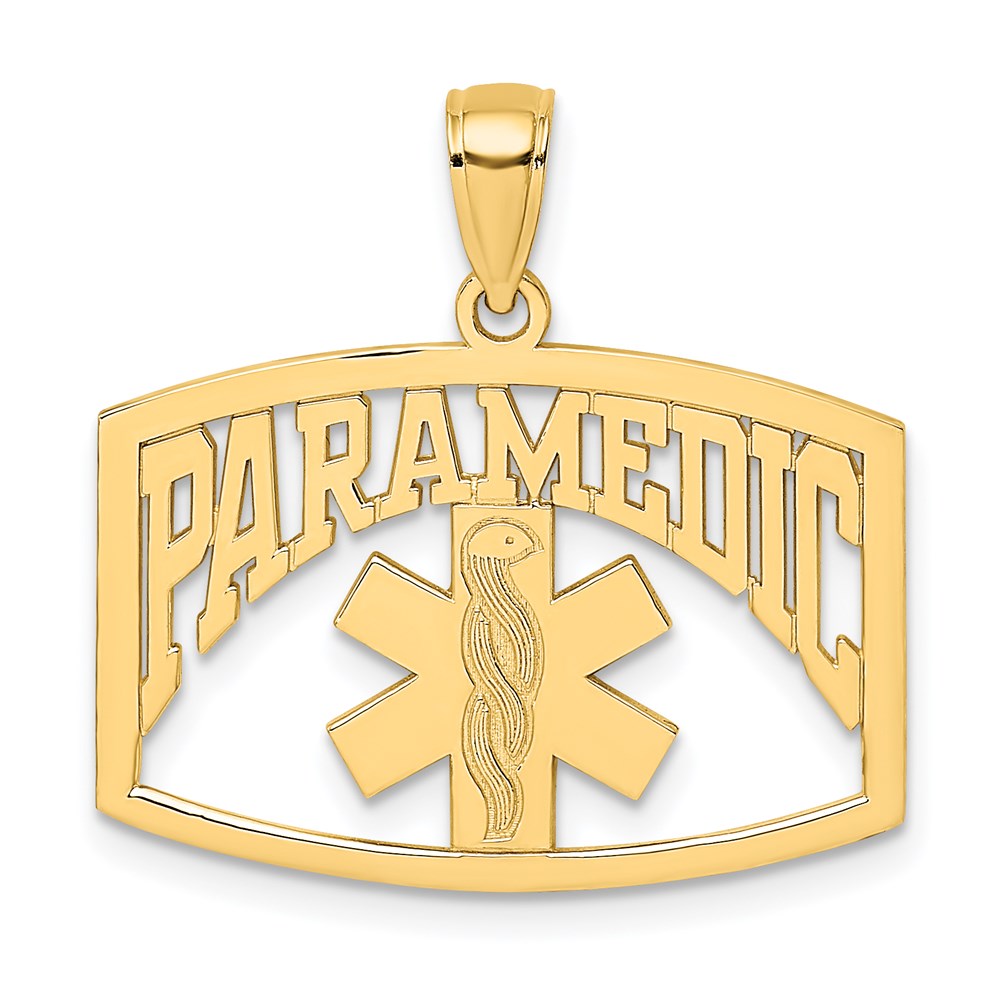 14k Yellow Gold 24.65 mm PARAMEDIC Charm (1.74 grams)