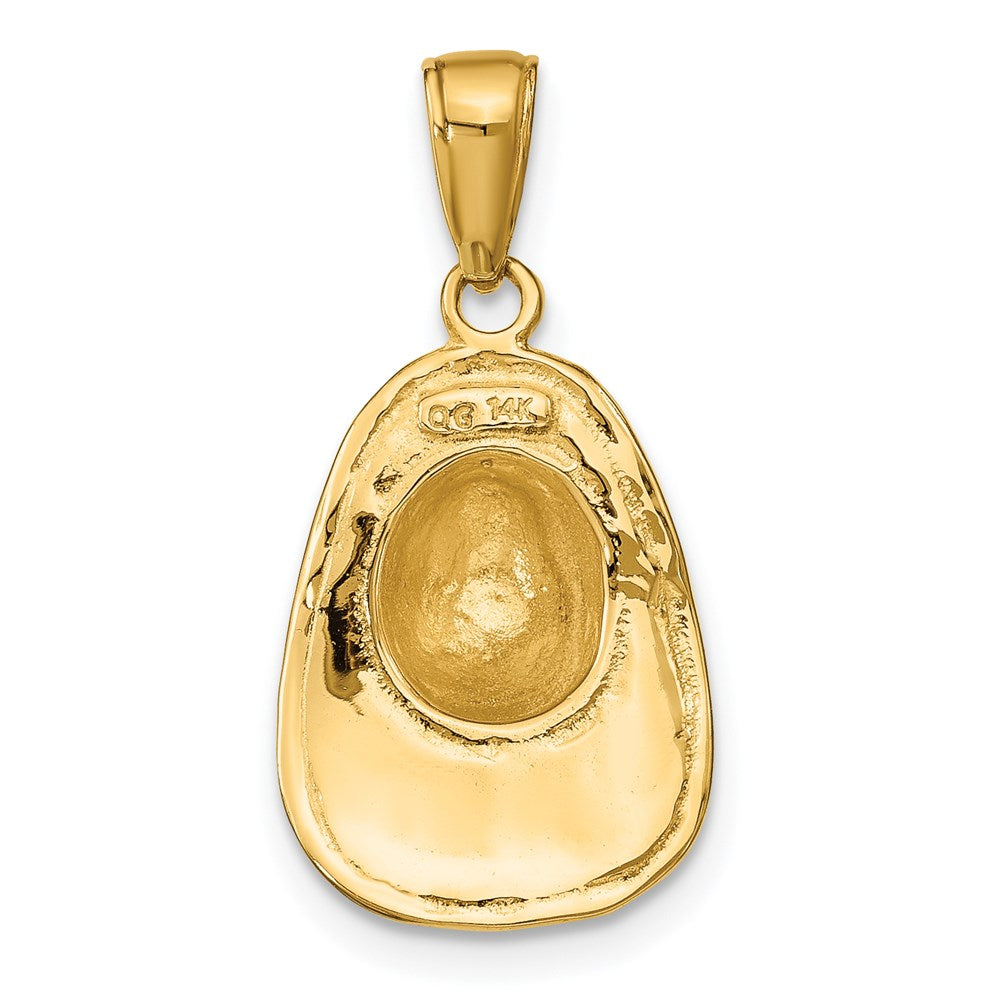 14k Yellow Gold 12 mm 3-D Firefighter Hat Pendant (3.35 grams)