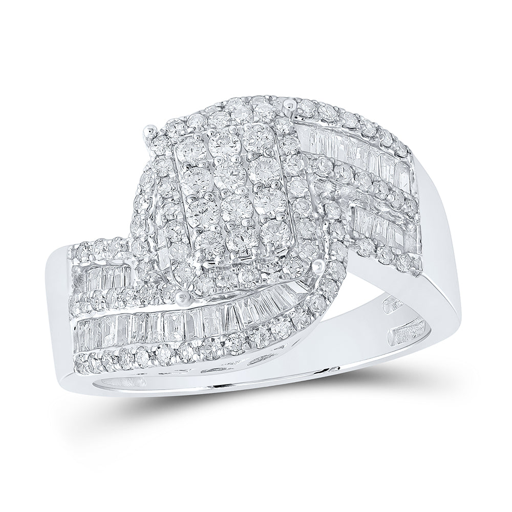 10Kt White Gold 1Ctw-Dia Cn Fashion Ring (5.56 grams)