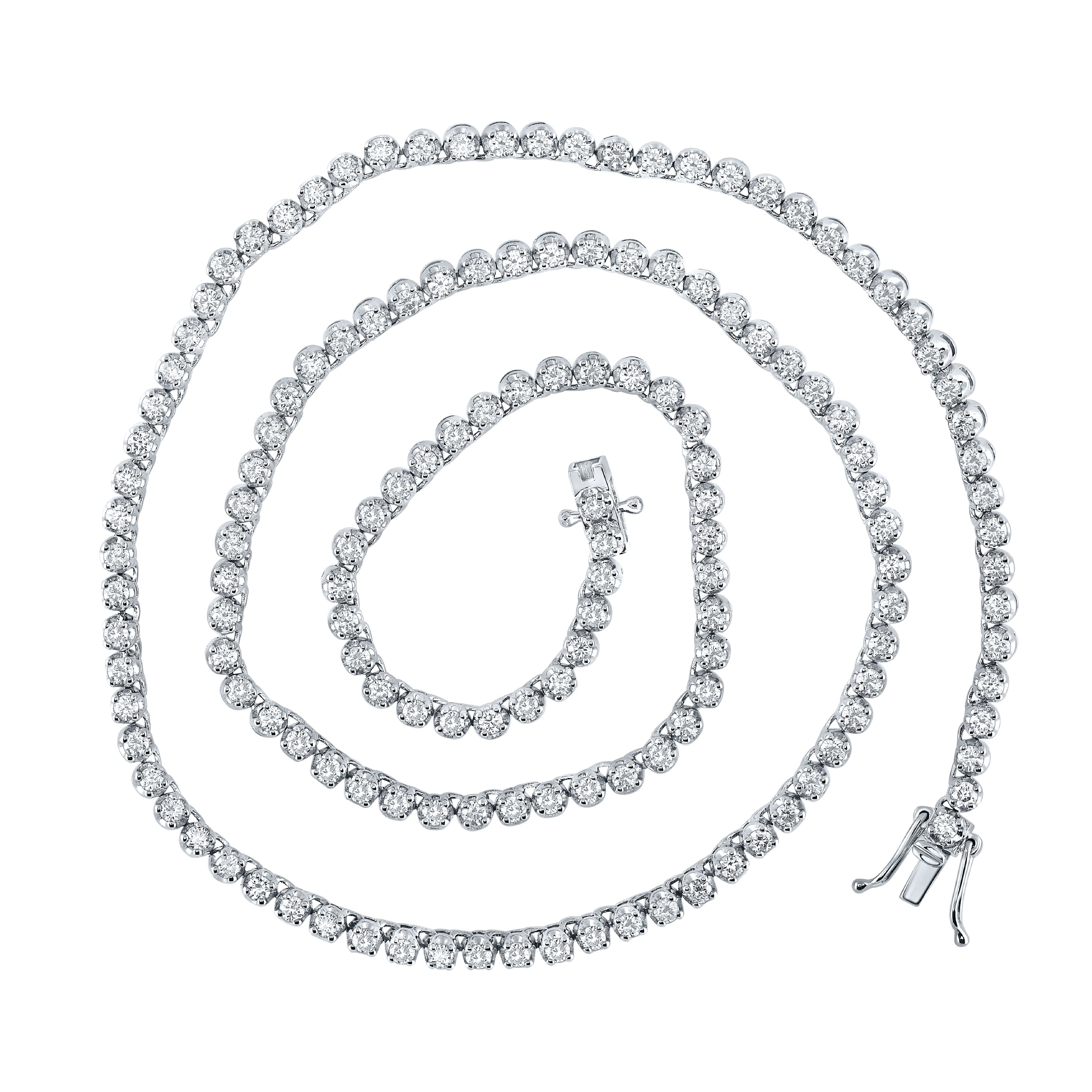 14Kt White Gold 4 5/8Ctw-Diamond Tennis Chain (18 Chain) (19.5 grams)