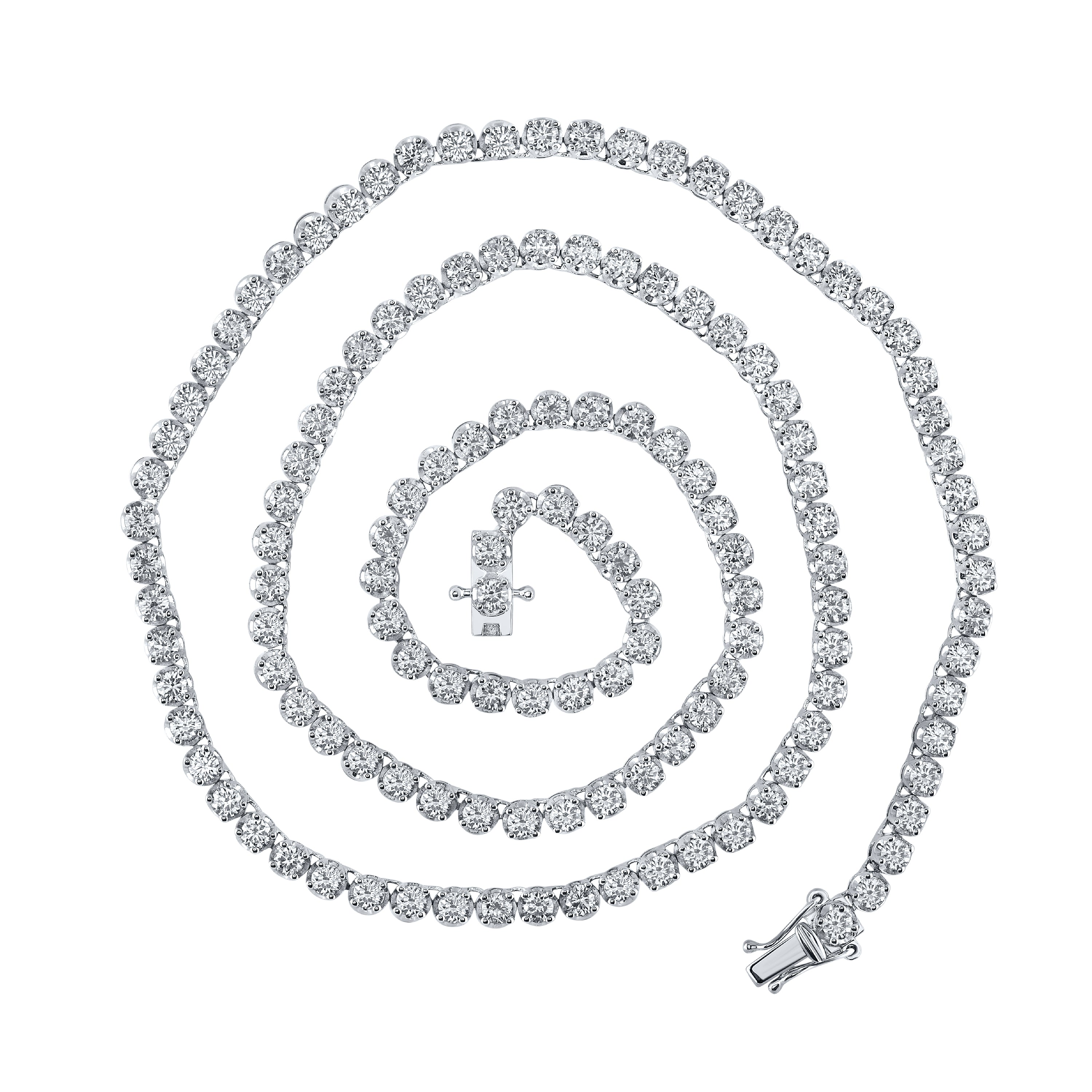 14Kt White Gold 11 1/4Ctw-Diamond Tennis Chain (20 Inch) (27.03 grams)