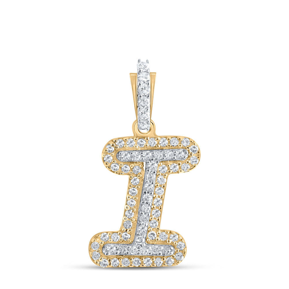 1/6Ctw-Dia Cn Initial "I" Pendant (1.18 grams)