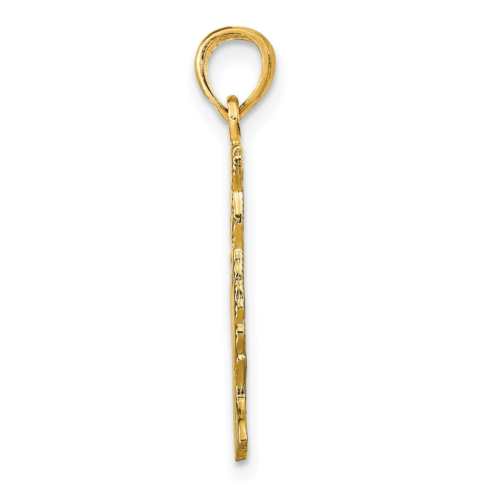 14k Yellow Gold 9 mm Polished Cat Charm (1.59 grams)