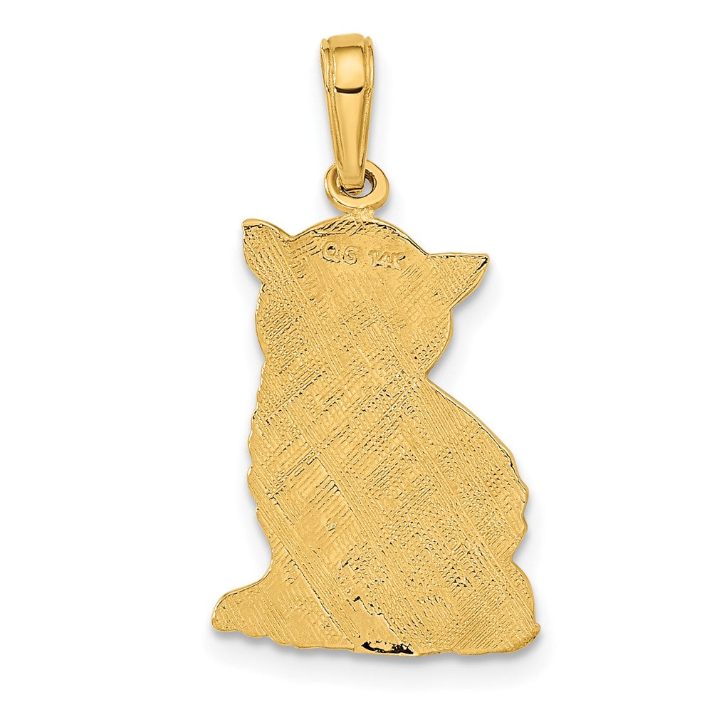 14k Yellow Gold 9 mm Polished Cat Charm (1.59 grams)