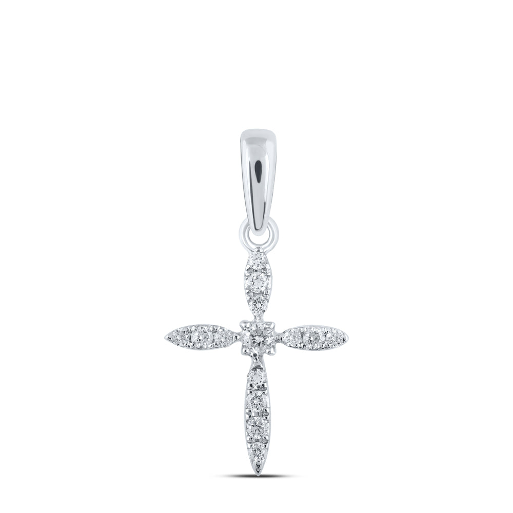 1/10Ctw-Dia Cn Cross Pendant (0.63 grams)