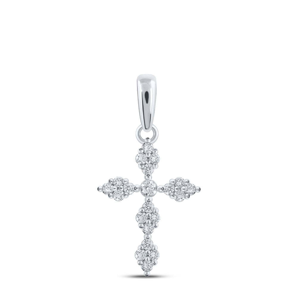 1/6Ctw-Dia Cn Cross Pendant (1.8 grams)