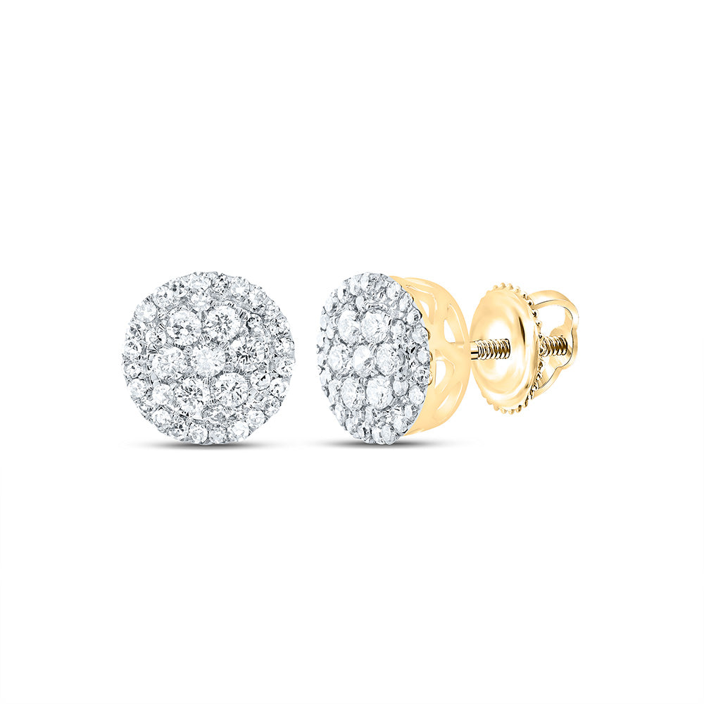 3/8Ctw-Dia Nk Round Shape Earrings (1.56 grams)