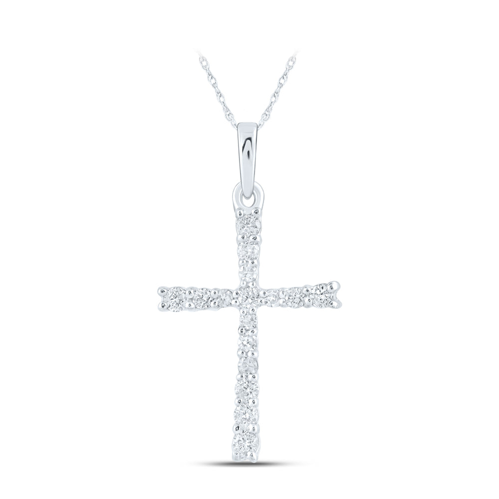 1/6Ctw-Dia Nk Gift Cross Pendant (0.48 grams)