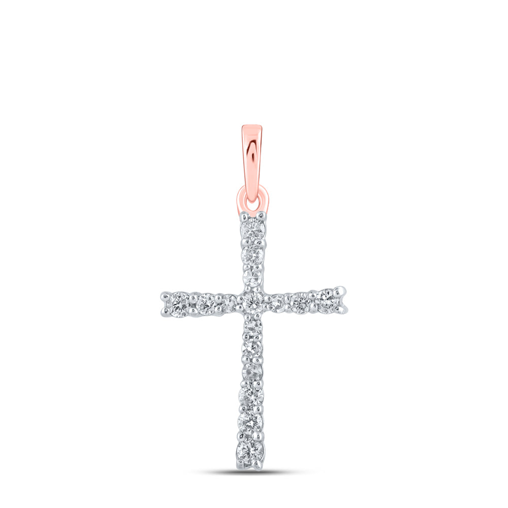 1/6Ctw-Dia Nk Gift Cross Pendant (0.48 grams)
