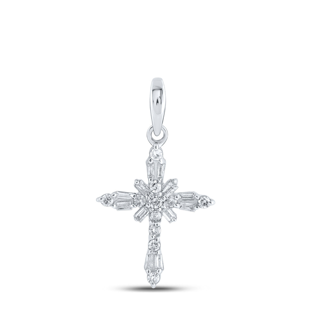 1/6Ctw-Diamond Cross Pendant (0.69 grams)