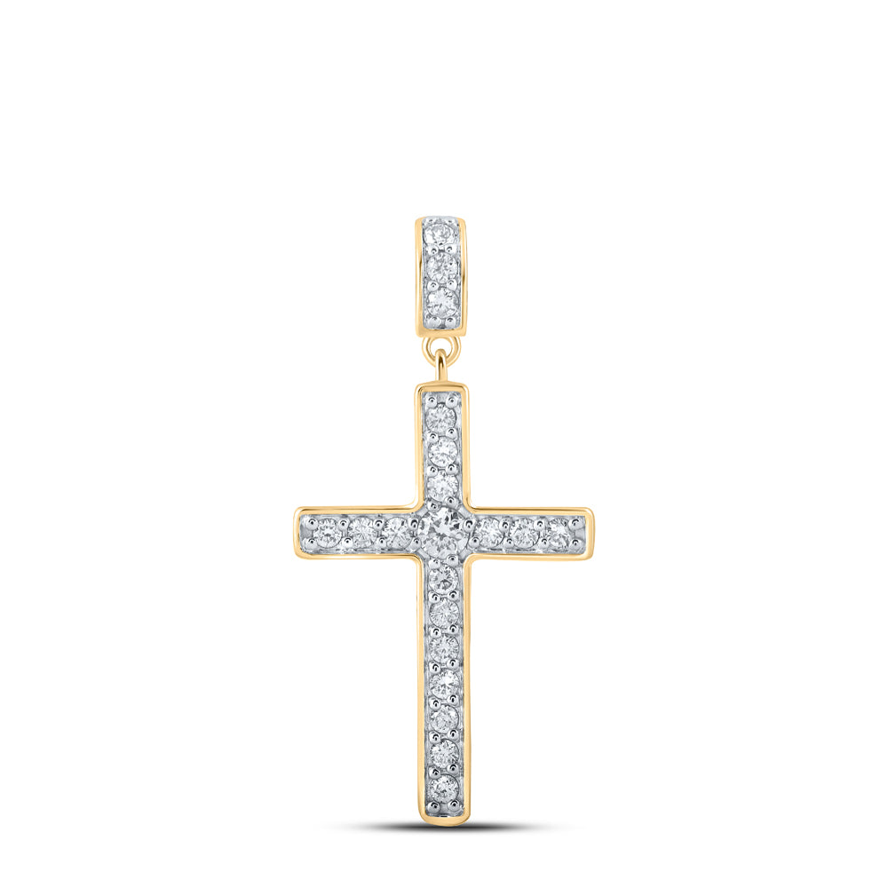 1/2Ctw-Dia Nk Cross Pendant (1.53 grams)