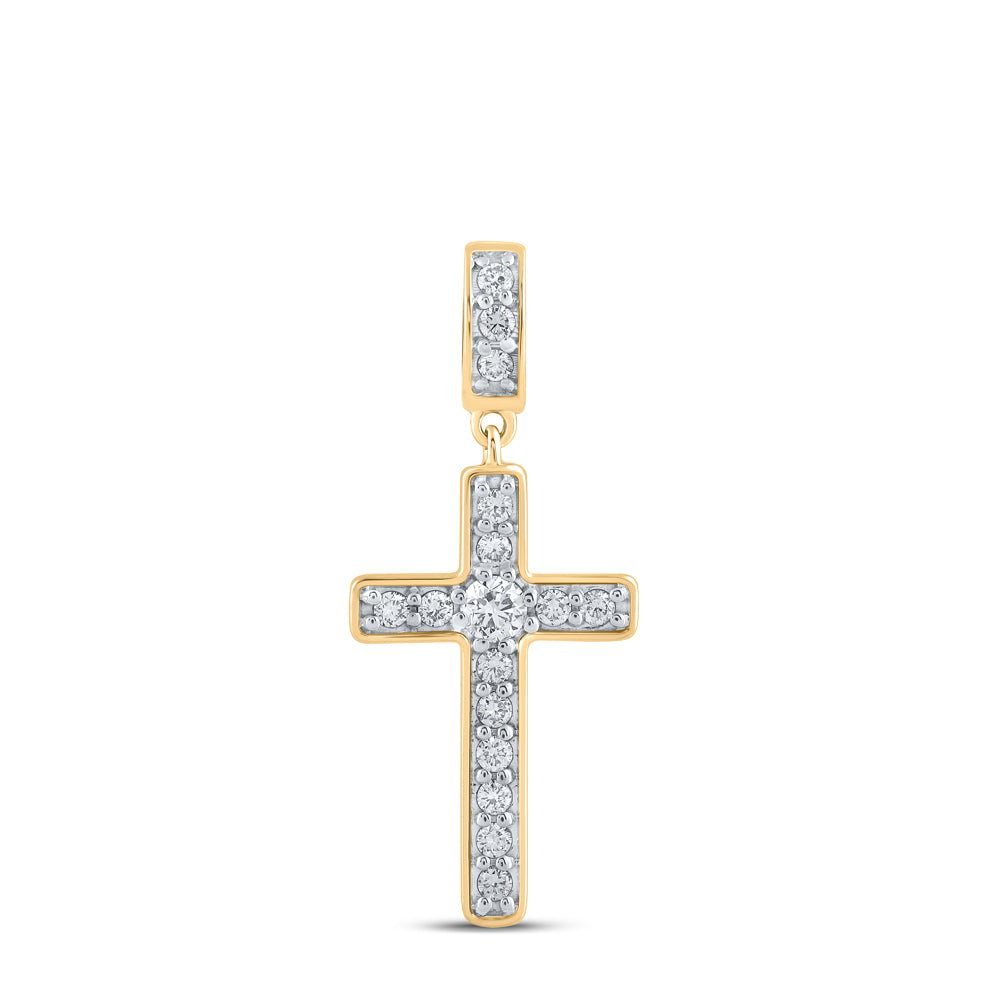 3/4Ctw-Dia Nk Cross Pendant (2.3 grams)