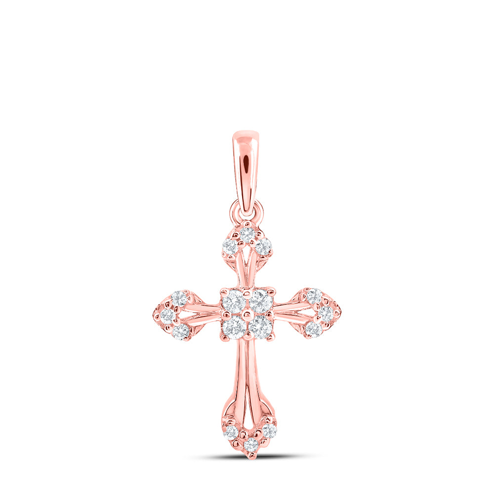 1/6Ctw-Dia Cn Cross Pendant (1.5 grams)