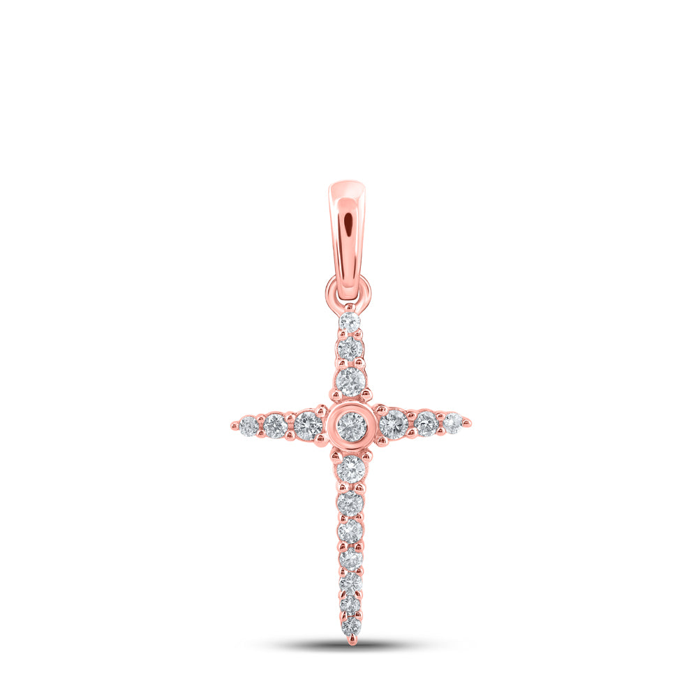 1/6Ctw-Dia Cn Cross Pendant (0.83 grams)