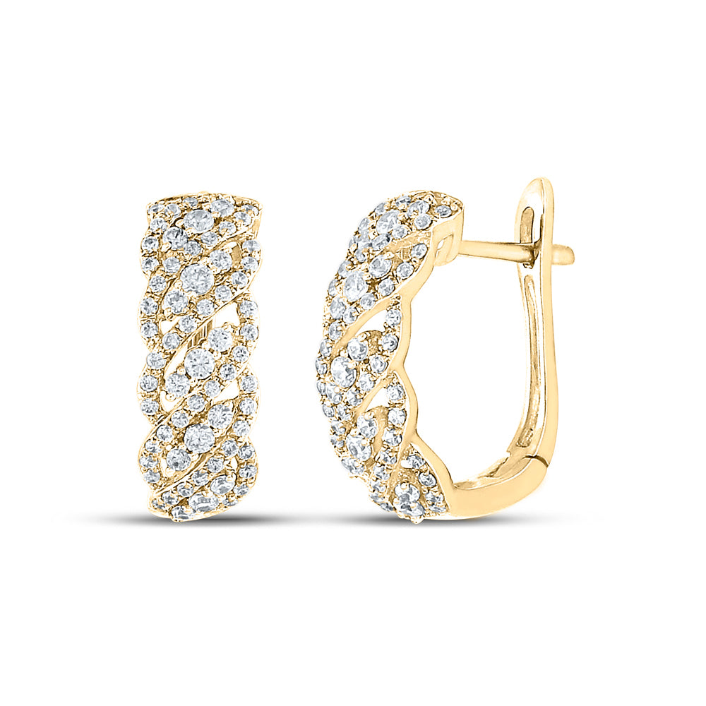 5/8Ctw-Dia Nk High Hoops Earring (2.84 grams)