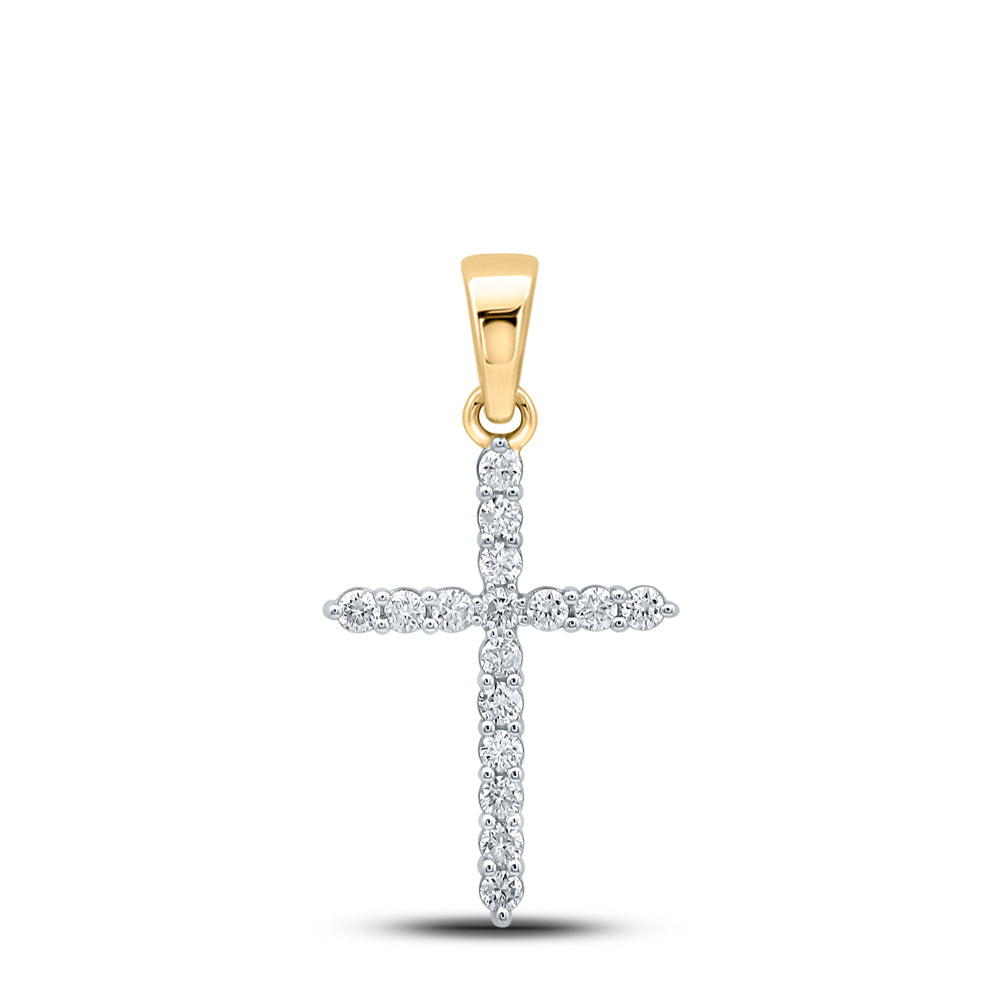 1/2Ctw-Diamond Cross Pendant (1.06 grams)