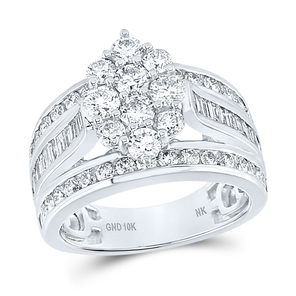 10Kt White Gold 1 Ctw-Dia Nk Ring (3.67 grams)