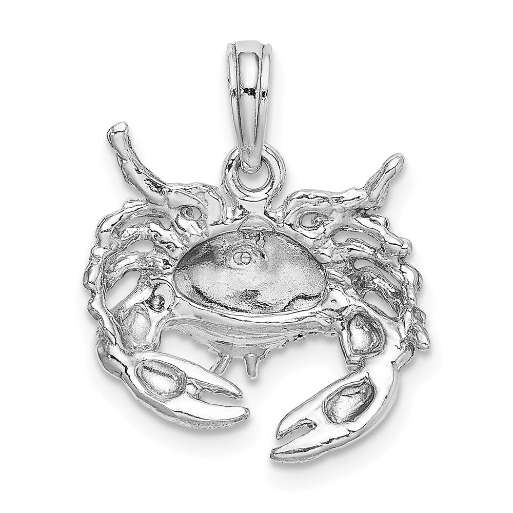 14k White Gold 17.1 mm Stone Crab Charm (2.15 grams)