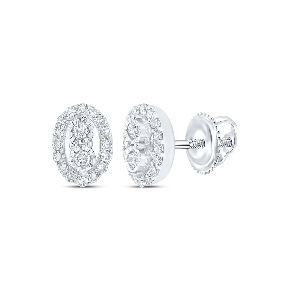 1/5Ctw-Dia Nk Oval Earring (1.35 grams)
