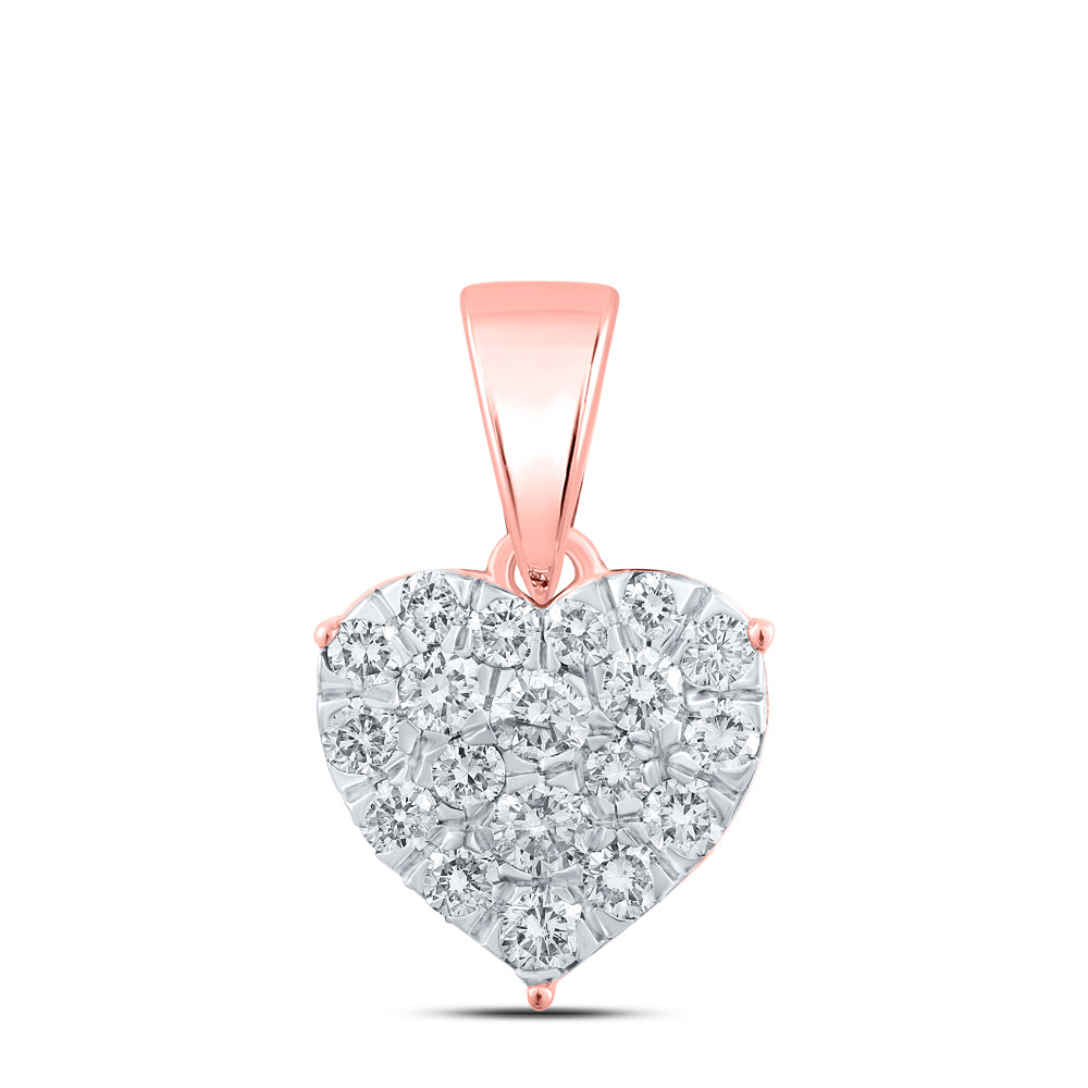 1/6Ctw-Dia Nk Heart Pendant (0.53 grams)
