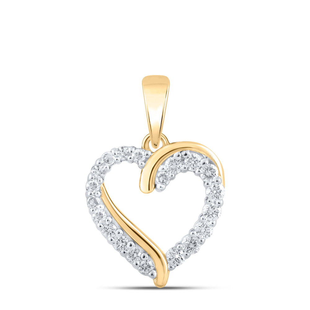 1/4Ctw-Dia Nk Heart Pendant (1.5 grams)
