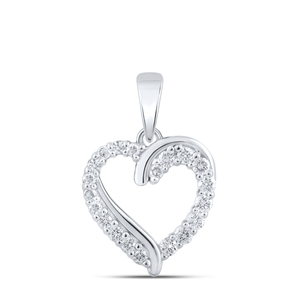 1/4Ctw-Dia Nk Heart Pendant (1.5 grams)