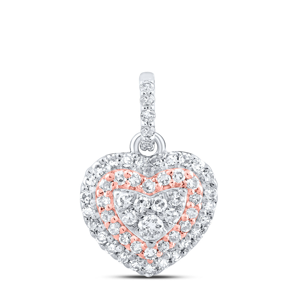 1/4Ctw-Dia Nk Heart Pendant (0.95 grams)