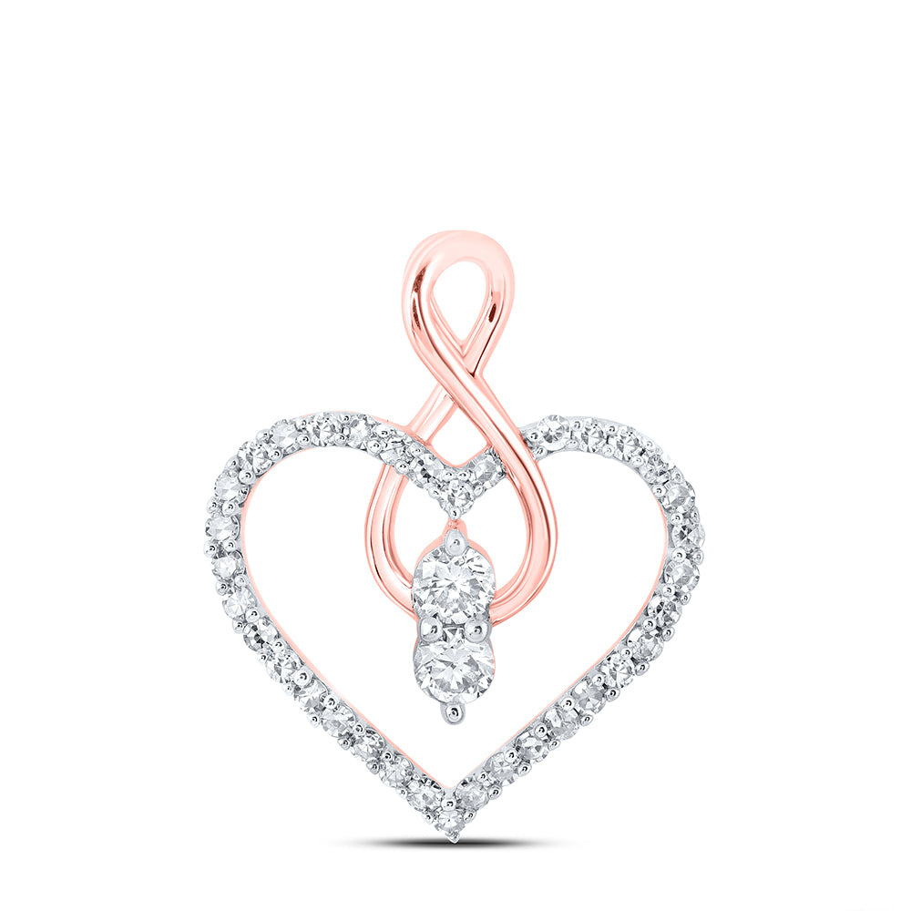 1/3Ctw-Dia Nk Heart Pendant (1.03 grams)