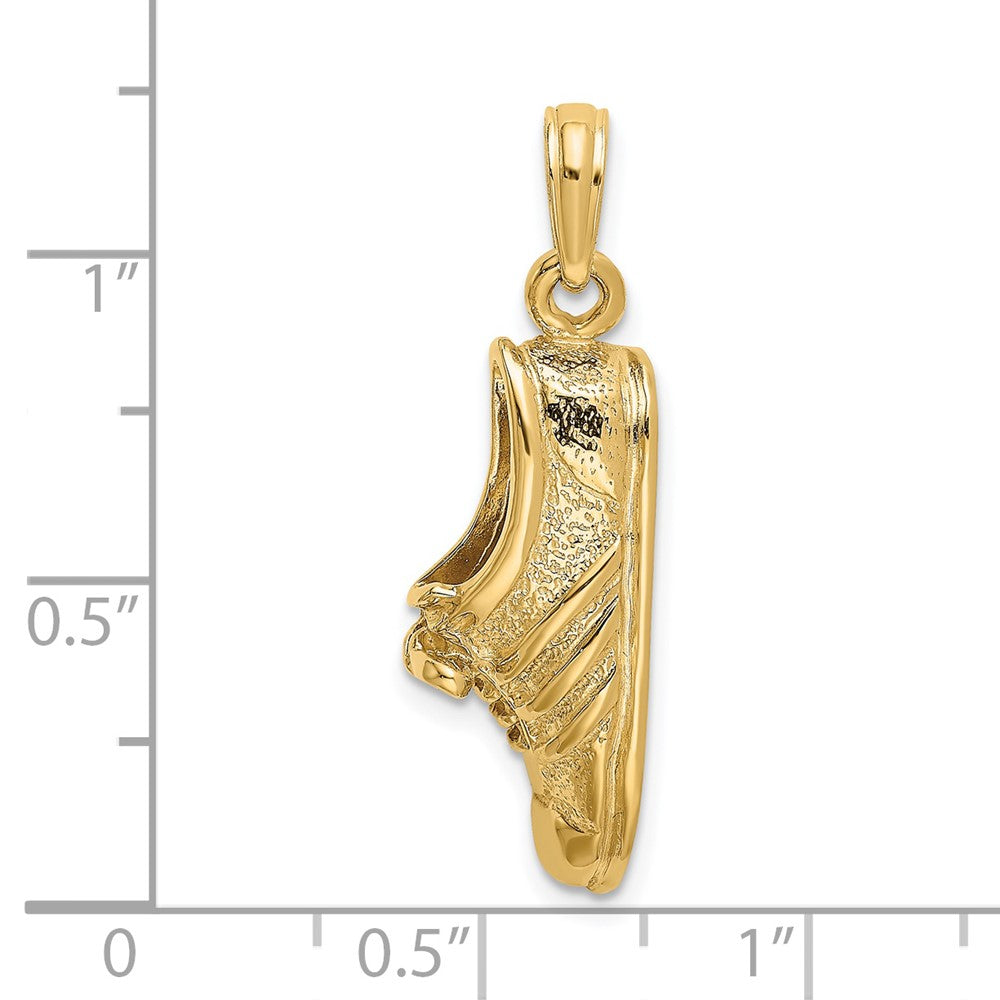 14k Yellow Gold 5 mm Polished Track Shoe Charm (2.75 grams)
