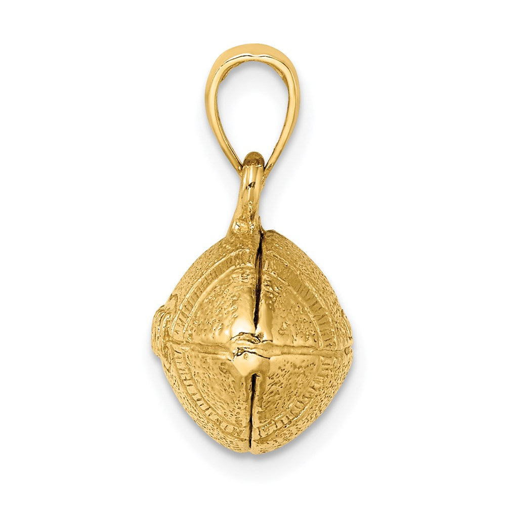 14k Yellow Gold 17.95 mm Polished 3-D Football Charm (5.22 grams)